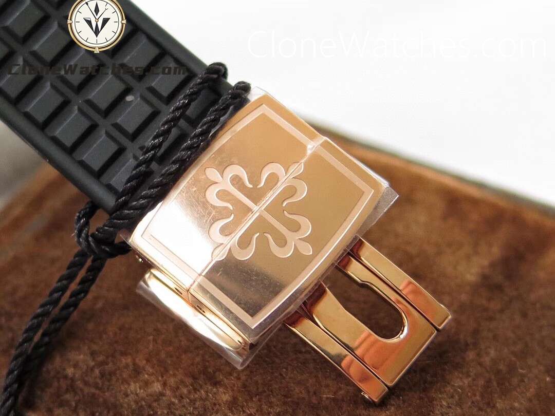 Patek Philippe Super Clone Watches 1:1 Aquanaut Luce 5068R-001 Rose Gold Diamond - Image 9