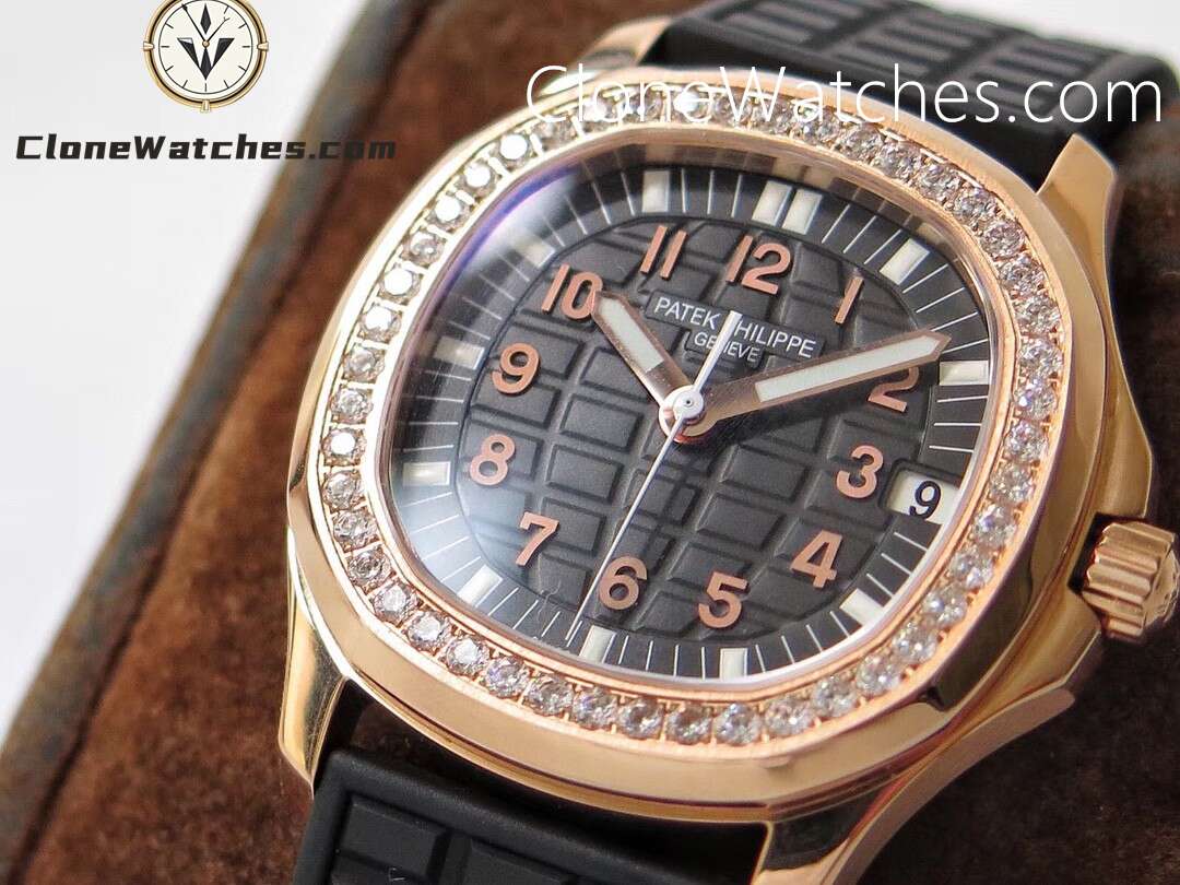 Patek Philippe Super Clone Watches 1:1 Aquanaut Luce 5068R-001 Rose Gold Diamond - Image 5