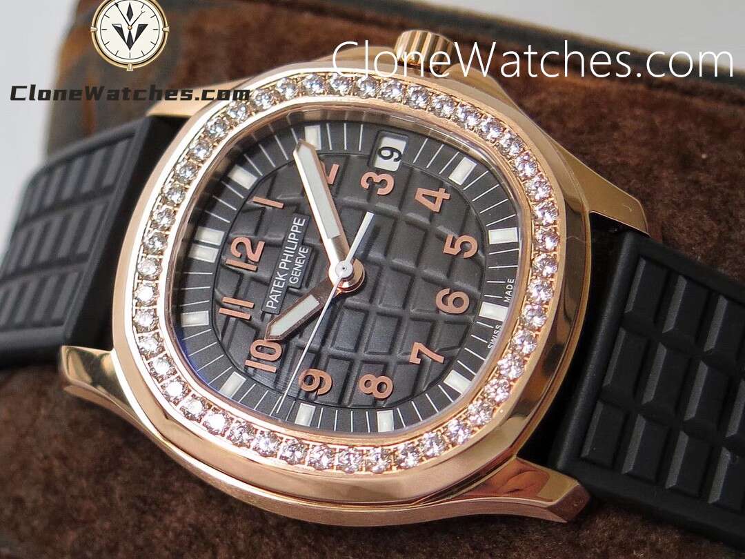 Patek Philippe Super Clone Watches 1:1 Aquanaut Luce 5068R-001 Rose Gold Diamond - Image 4