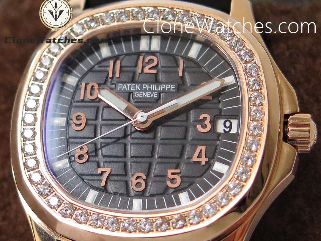 Patek Philippe Super Clone Watches 1:1 Aquanaut Luce 5068R-001 Rose Gold Diamond - Image 3