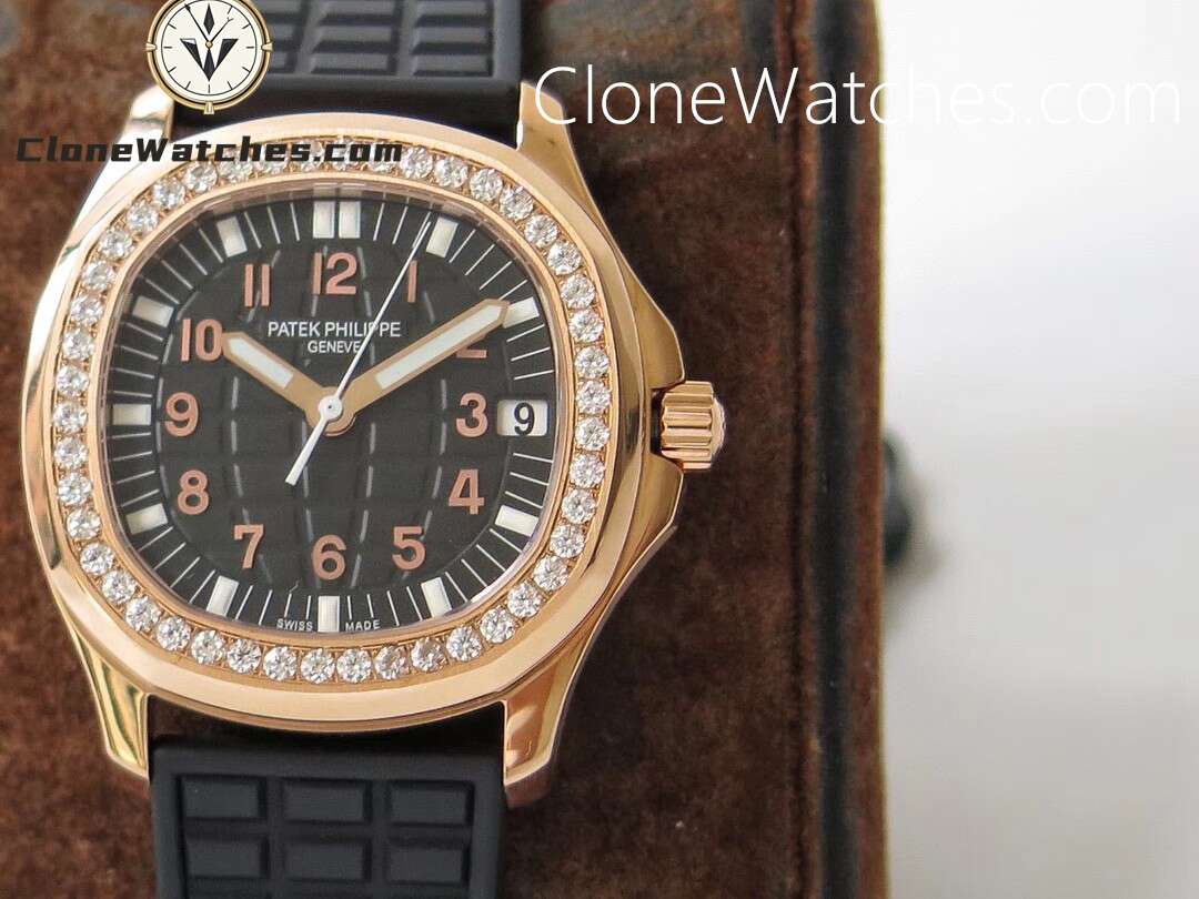 Patek Philippe Super Clone Watches 1:1 Aquanaut Luce 5068R-001 Rose Gold Diamond - Image 2