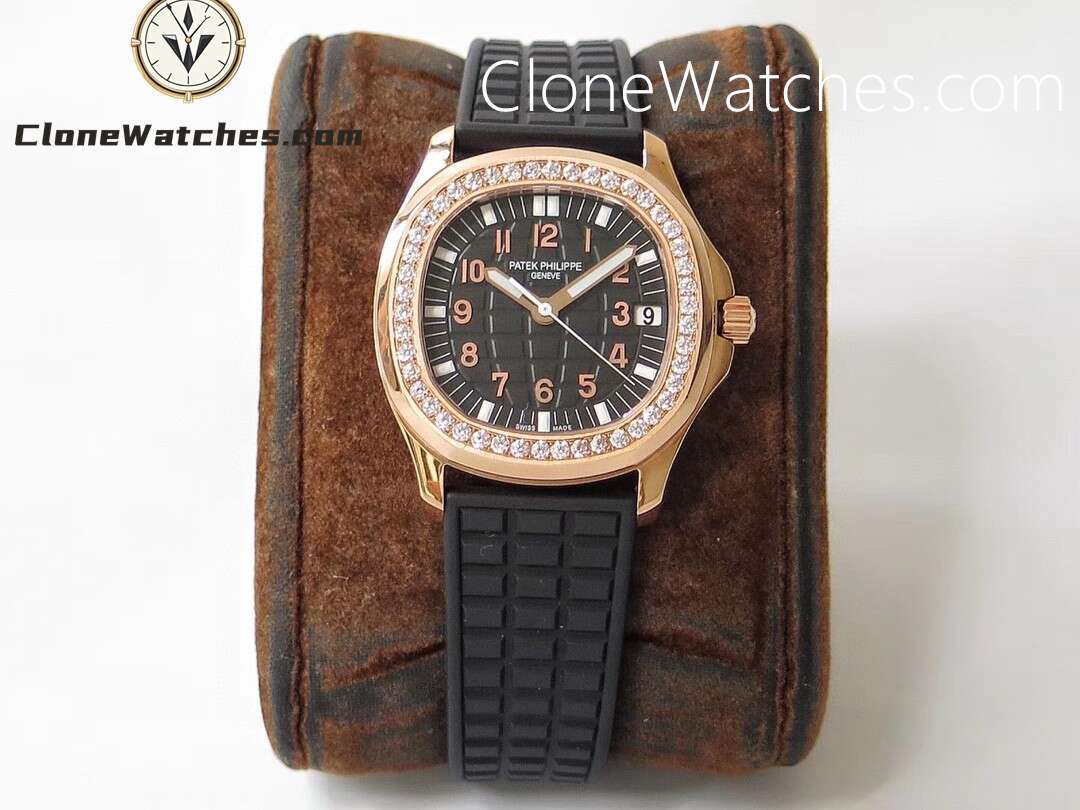 Super Clone Watches – Patek Philippe Aquanaut Luce 5068R-001 Rose Gold Diamond