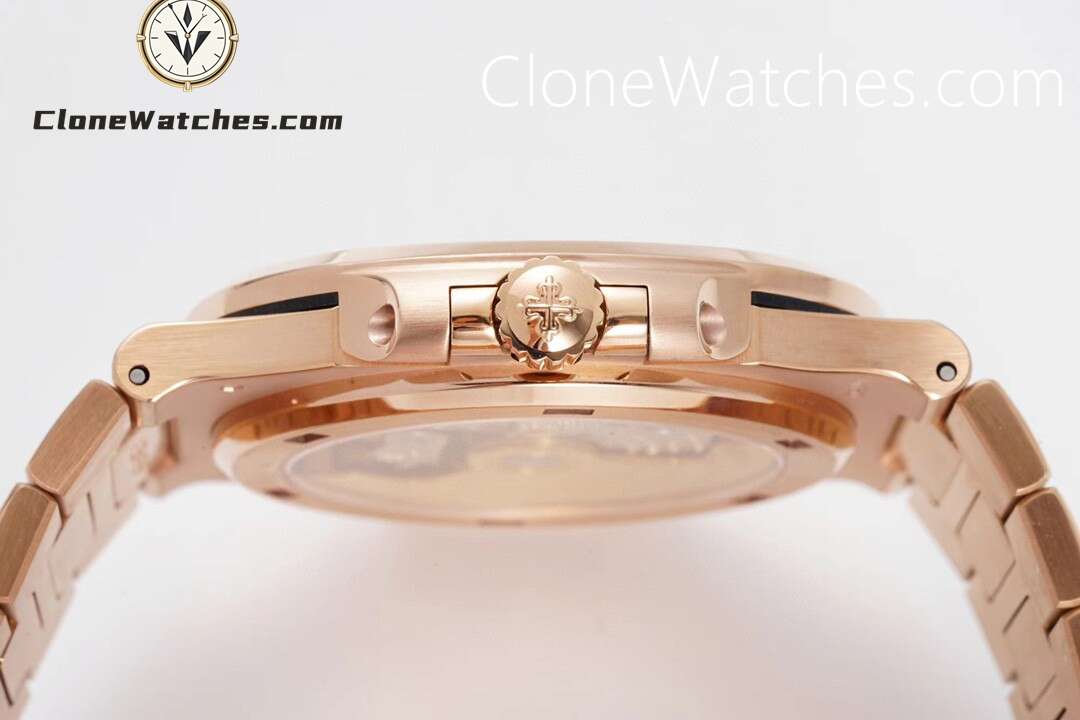 Patek Philippe Super Clone Watches 1:1 Nautilus 5711 Roles Gold Brown Dial Diamond Ladies Watch - Image 6