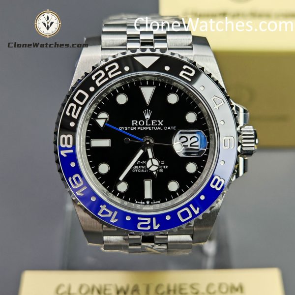 Rolex Super Clone Watches 1:1 BATMAN GMT Master II M126710blnr Jubilee 3285 Movement
