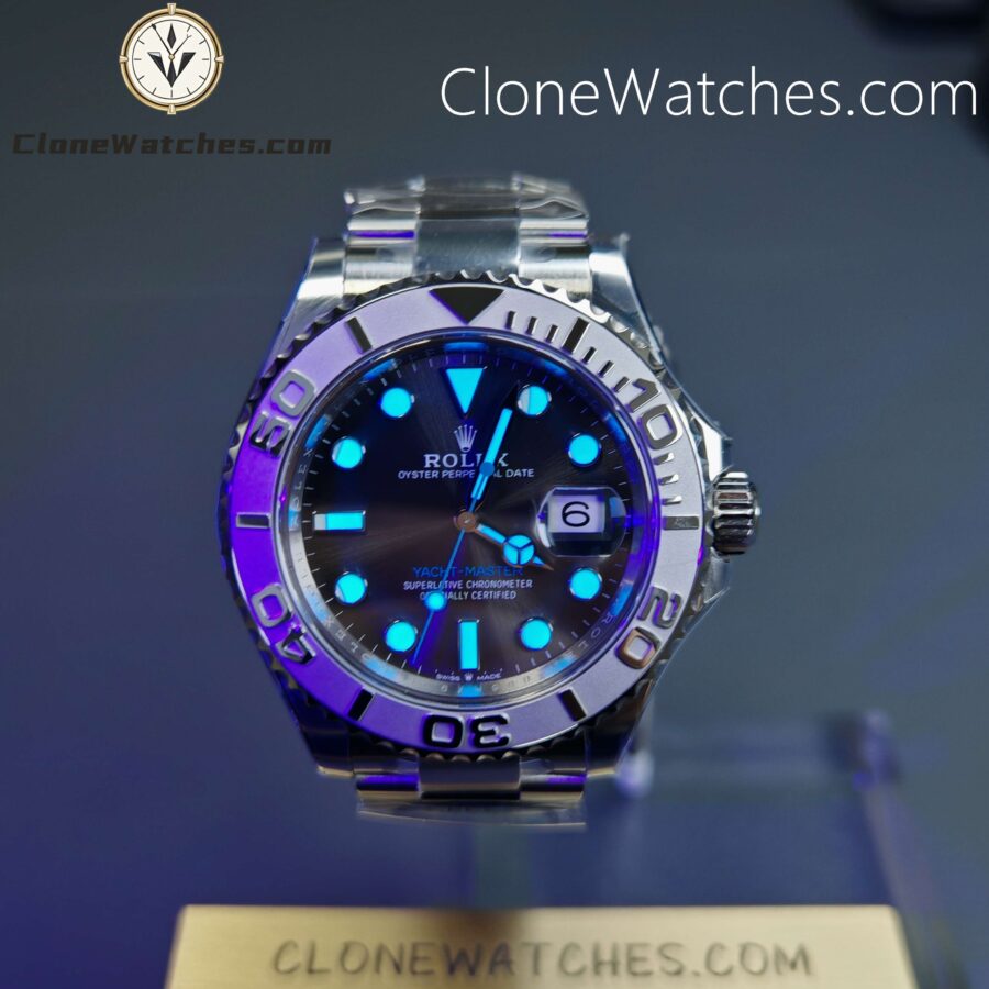 Super Clone Watches - Rolex Yacht Master Rhodium White Dial