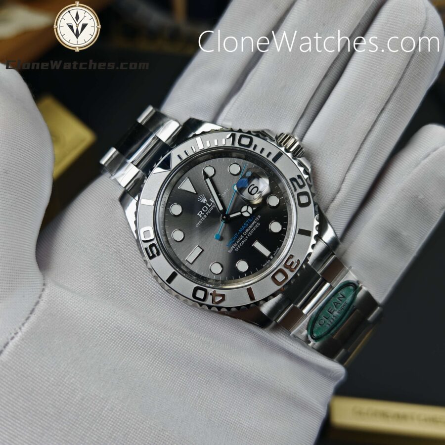 Super Clone Watches - Rolex Yacht Master Rhodium White Dial