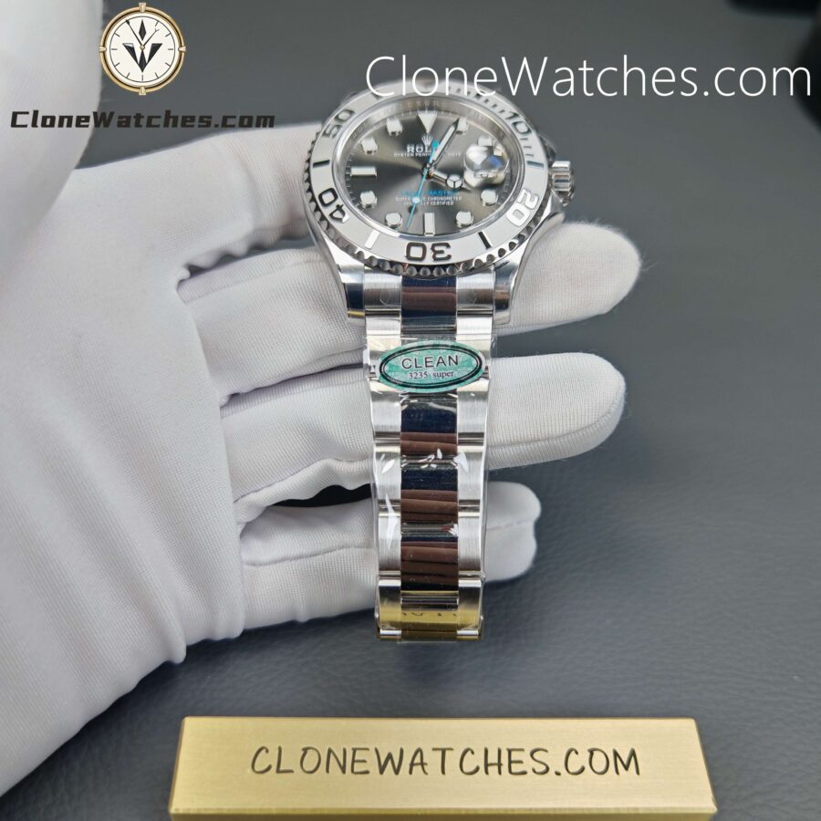 Super Clone Watches - Rolex Yacht Master Rhodium White Dial