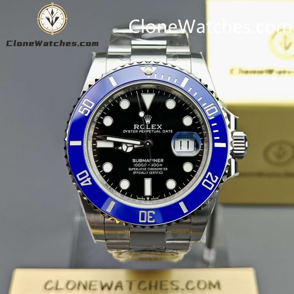 Super Clone Watches – Rolex  Submariner Blue Bezel m126619lb