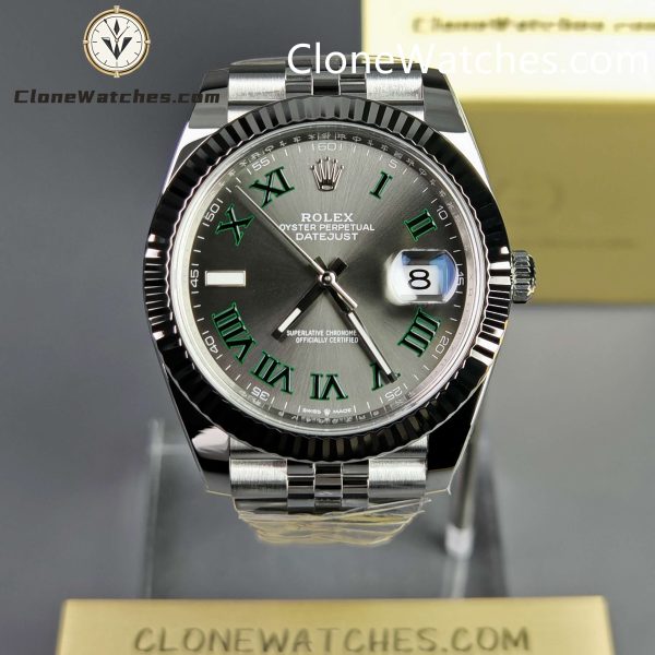 Super Clone Watches – Rolex DateJust Grey Roman Dial M126334 – Jubilee