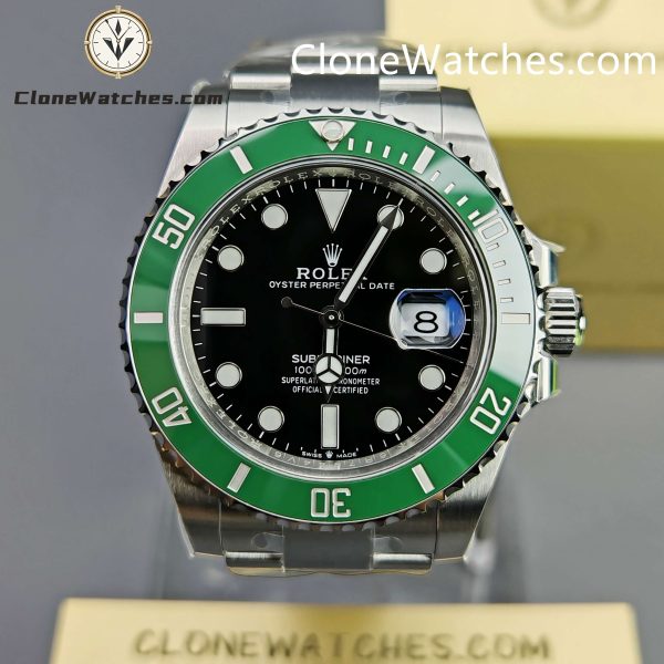Super Clone Watches – Rolex Submariner Starbucks 126610LV – Oyster
