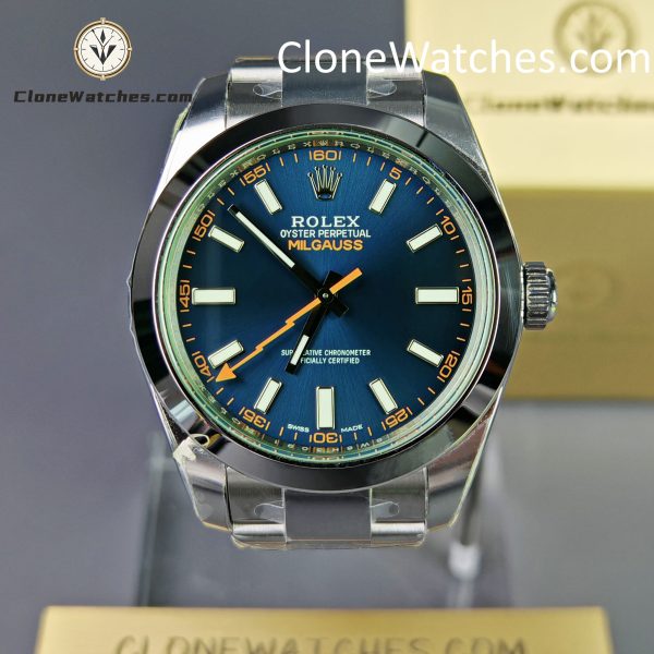 Rolex Super Clone Watches 1:1 Milgauss Blue Dial      3131 Movement