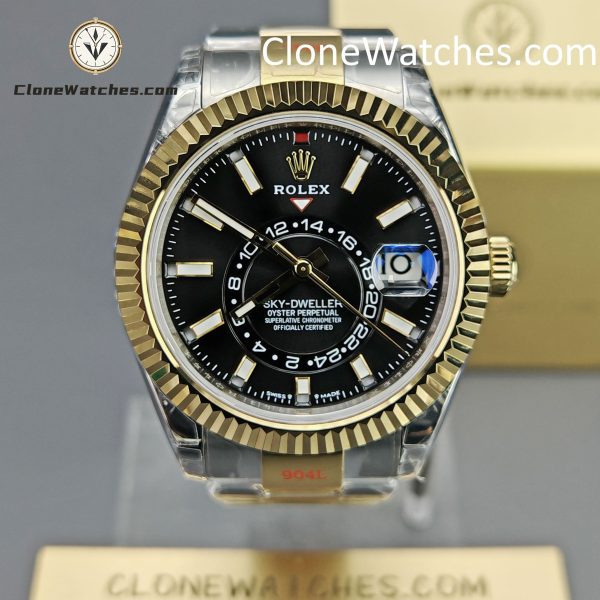 Rolex Super Clone Watch 1:1 Sky Dweller Black Dial Oyster m336933-0003 42MM