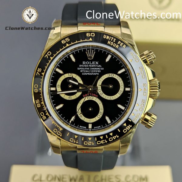 Rolex Super Clone Watches 1:1  Daytona 18k Gold M126518ln-0008 4131 Movement