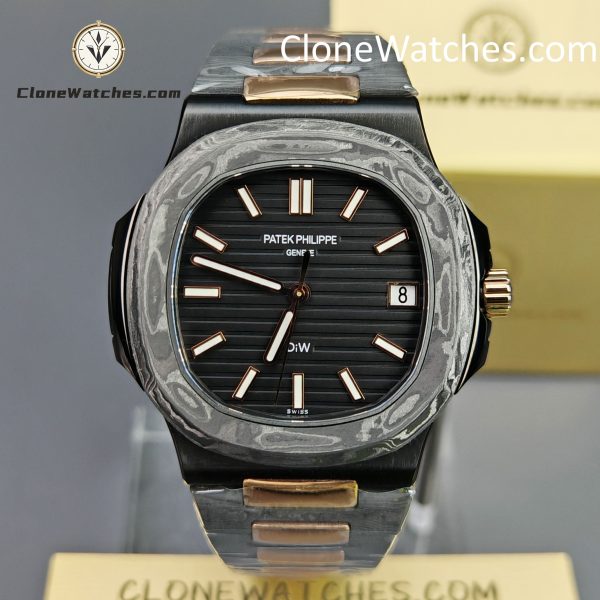 Modified Super Clone Watches 1:1 DiW Patek Philippe Nautilus 5711/1A "ROSE GOLD BLACK GRAIL"