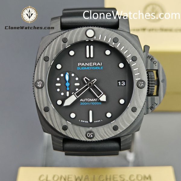 Panerai Super Clone Watches 1:1 Submersible Carbotech™ PAM02231 Black Dial