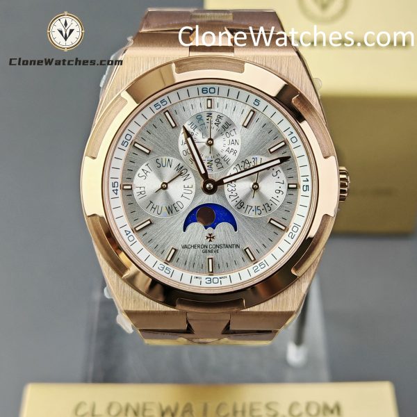 Vacheron Constantin Super Clone Watches 1:1 Overseas perpetual calendar Rose Gold 4300V/220R-B064