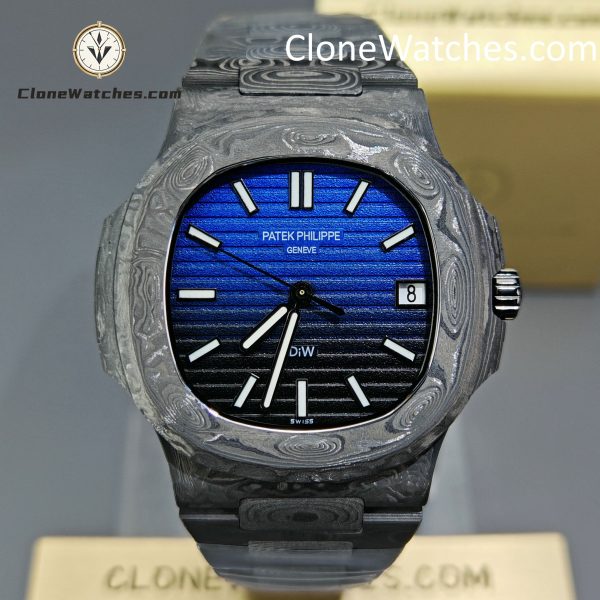 Modified Super Clone Watches 1:1 DiW Patek Philippe Nautilus 5711 BLACK GRAIL G-BLUE