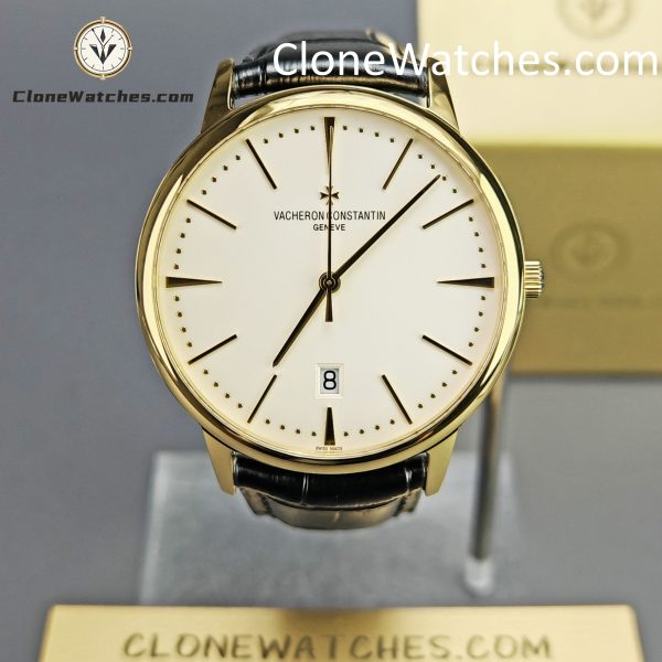 Vacheron Constantin Super Clone Watches 1:1 Patrimony Gold 85180/000J-9231 White Dial