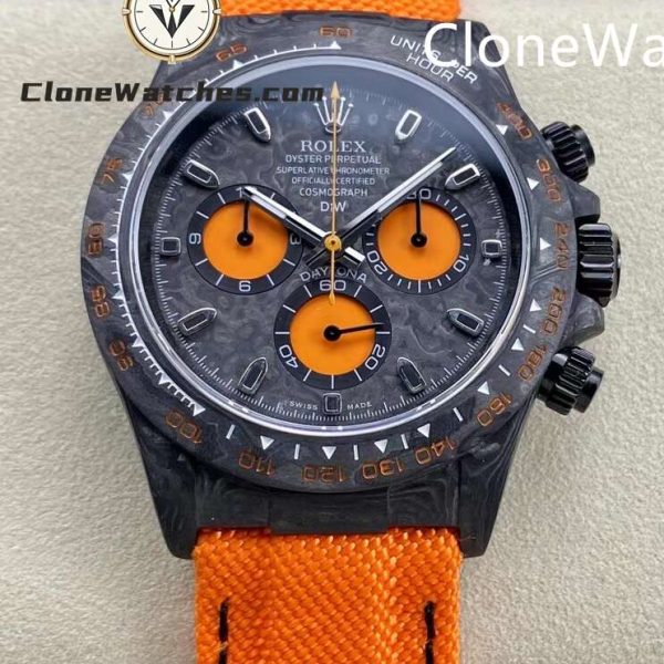 Super Clone Watches – Modified DiW Rolex Daytona ORANGE EDITION