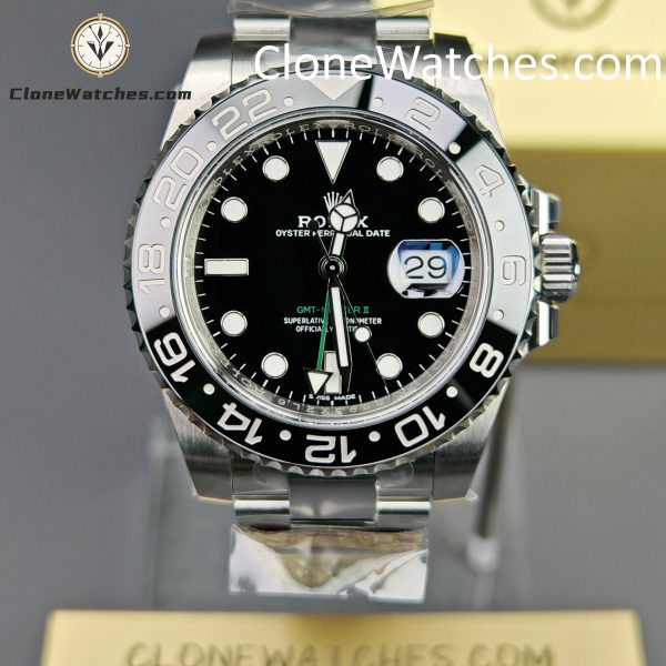 Rolex Super Clone Watches 1:1 GMT Master II 116710LN-0001 Oyster 3186 Movement