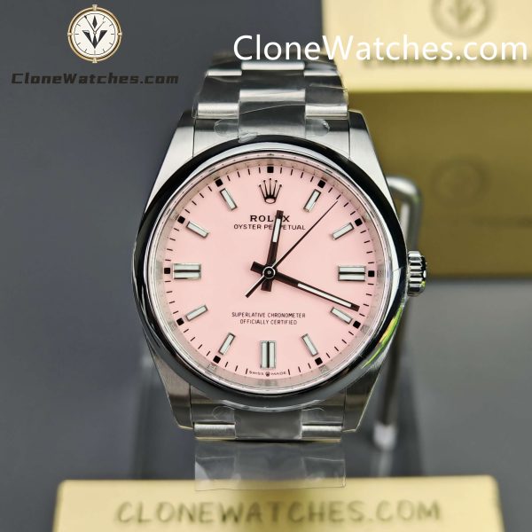Super Clone Watches – Rolex Oyster Perpetual Pink Dial M126000-0008