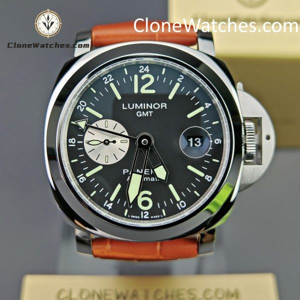 Panerai Super Clone Watches 1:1 Luminor GMT Automatic PAM 00088 Black Dial 44MM