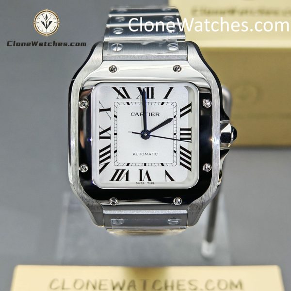 Cartier Super Clone Watches 1:1 Santos Series White Dial 35.1MM WSSA0029
