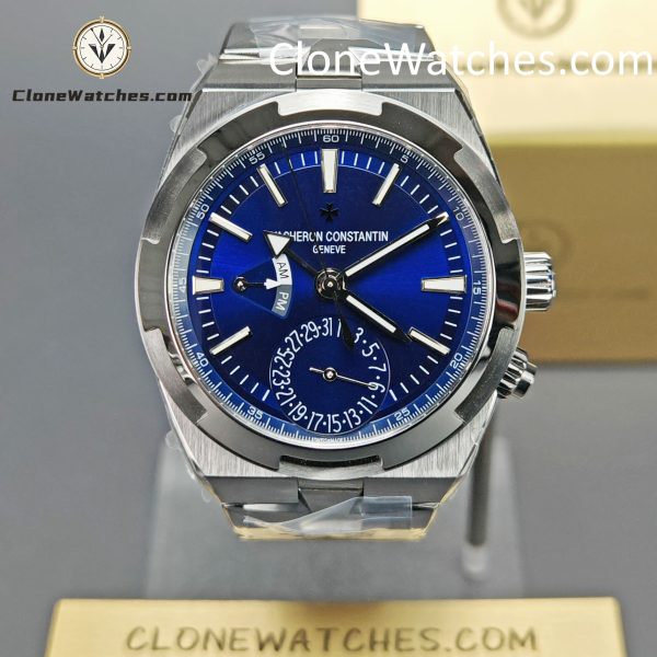 Vacheron Constantin Super Clone Watches 1:1 Overseas Dual Time 7920V/210A-B334 Blue Dial