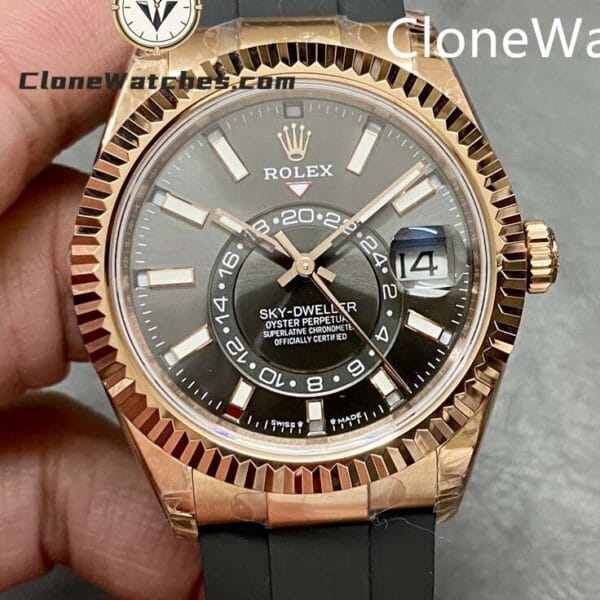 Super Clone Watches – Rolex Sky-Dweller Rose Gold m336235-0004