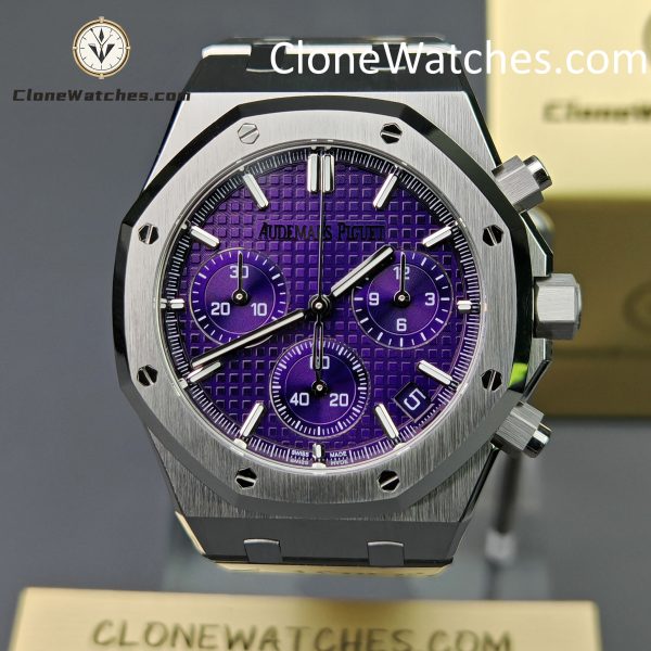 Audemars Piguet Super Clone Watches 1:1 Purple Dial 26240 Royal Oak Selfwinding Chronograph