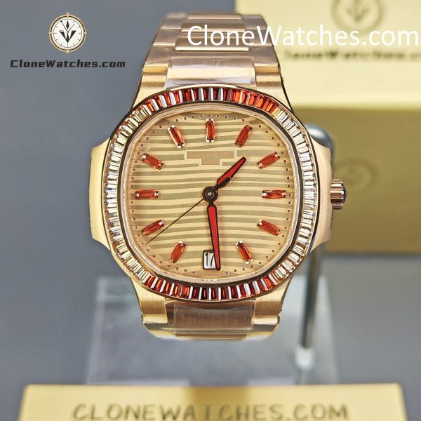 Patek Philippe Super Clone Watches 1:1 Nautilus Rose Gold 7118/1300R-001 35.2 mm