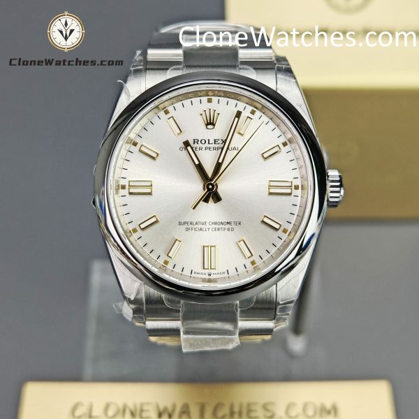Rolex Super Clone Watches 1:1 Oyster Perpetual Silver Dial 36mm m126000-0001 3230 Movement