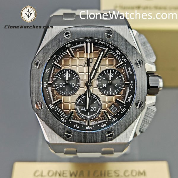 Audemars Piguet Super Clone Watches 1:1 Royal Oak Offshore Taupe Dial 26420 Selfwinding Chronograph