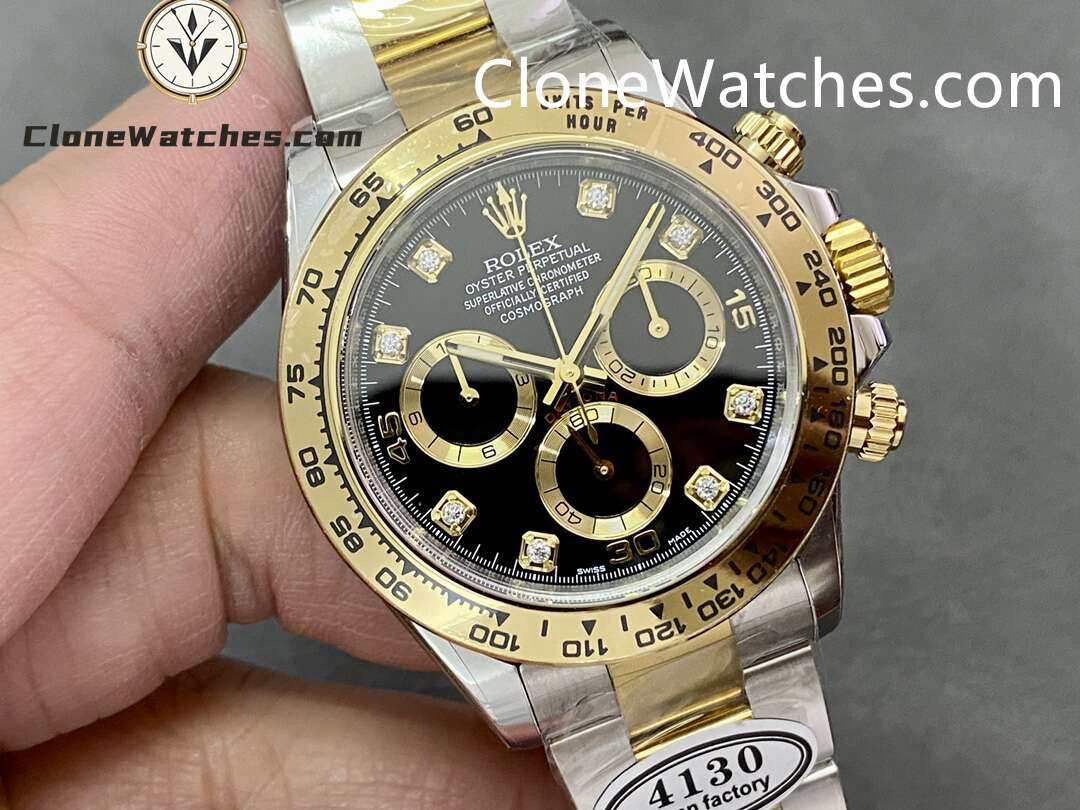 Rolex Super Clone Watches 1:1 Daytona Black Dial m116503-0011 4130 Movement - Image 2