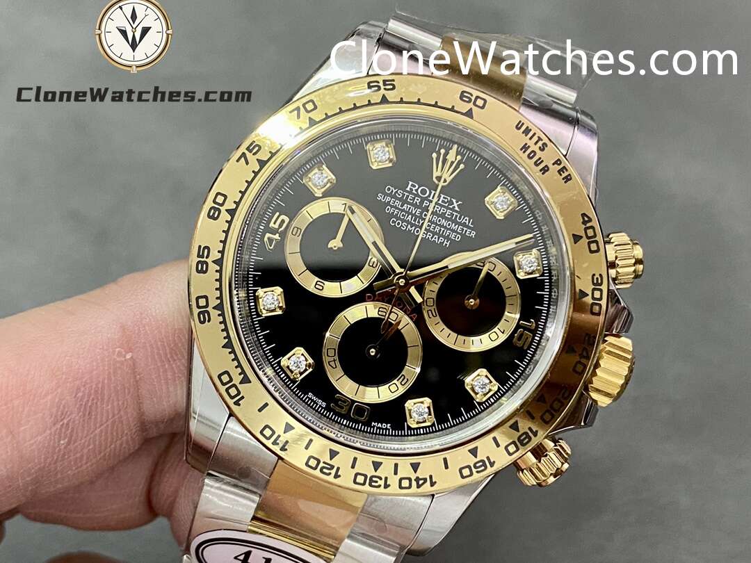 Rolex Super Clone Watches 1:1 Daytona Black Dial m116503-0011 4130 Movement - Image 3