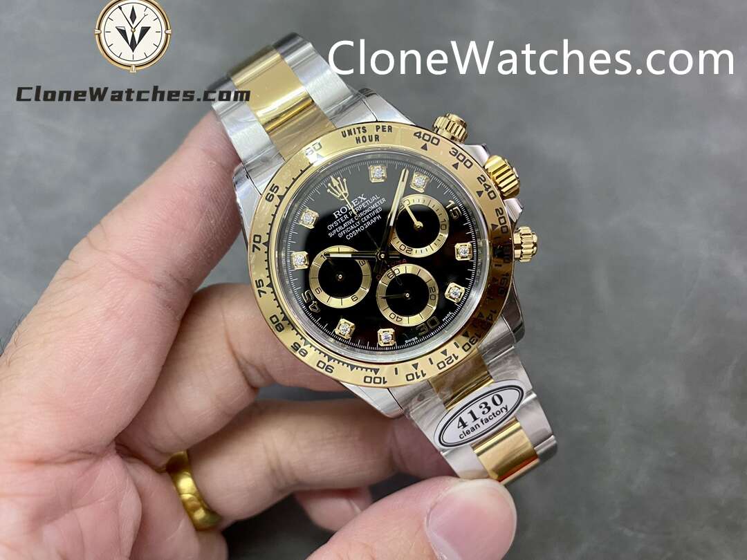 Rolex Super Clone Watches 1:1 Daytona Black Dial m116503-0011 4130 Movement - Image 4