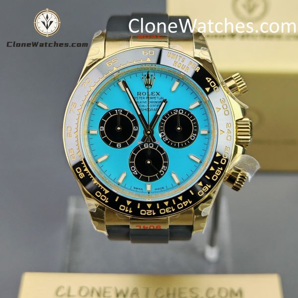 Rolex Super Clone Watches 1:1 Daytona 18K Yellow Gold Plating M126518LN-0014 4131 Movement
