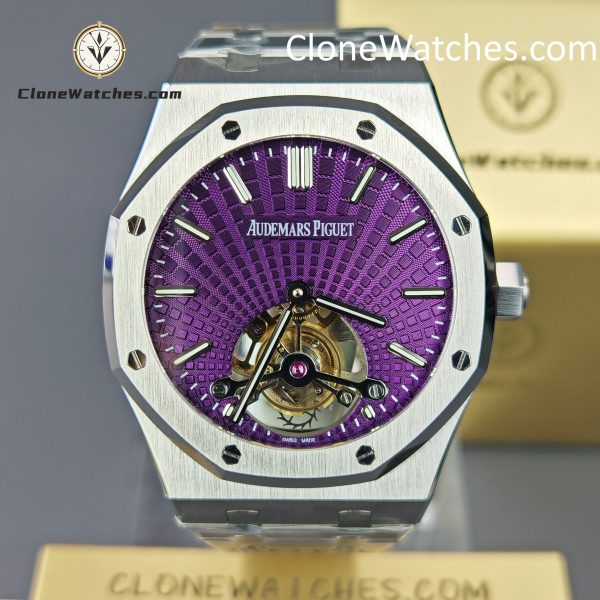 Audemars Piguet Super Clone Watches 1:1 Royal Oak 26522ST Purple Tourbillon Dial 41mm