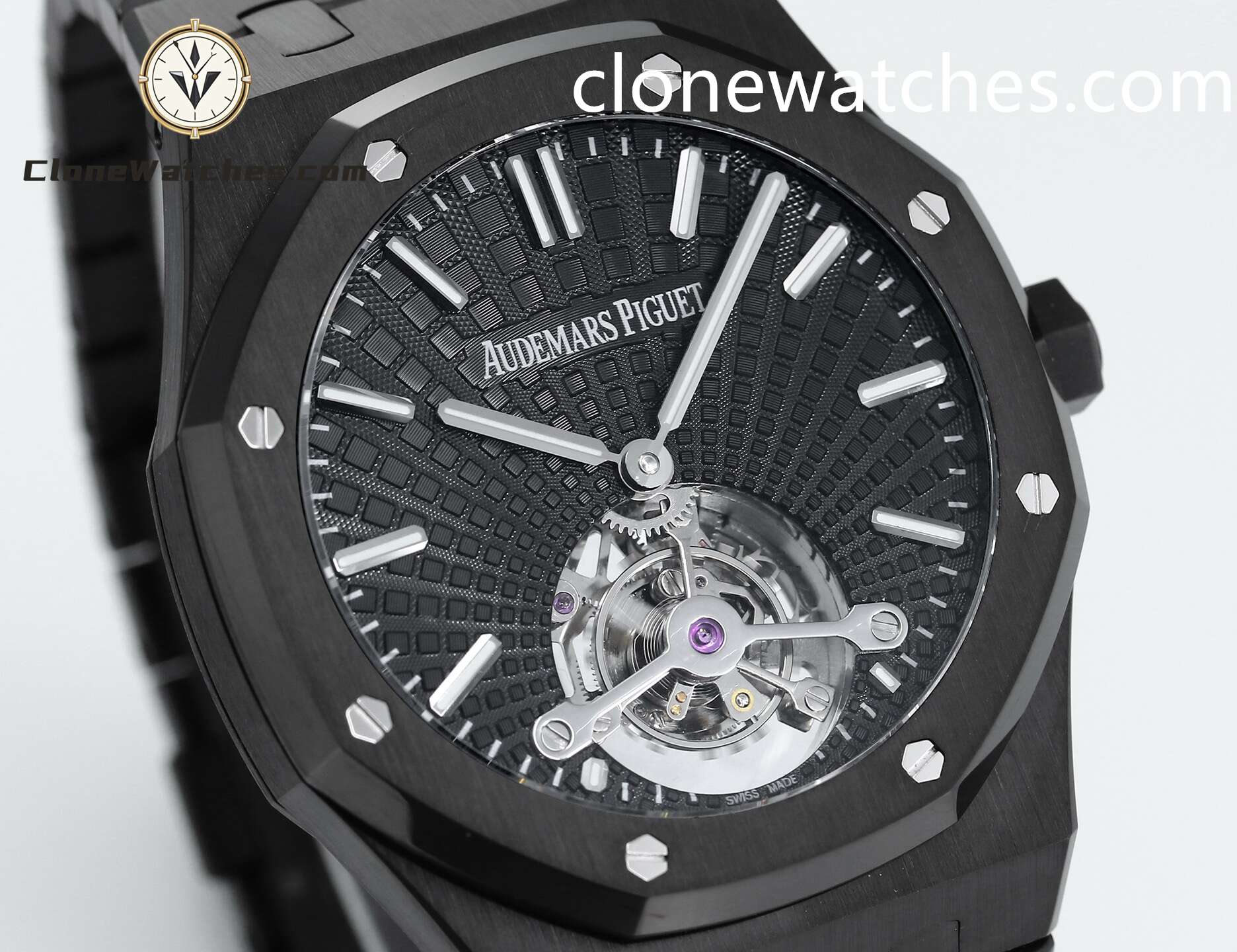 Audemars Piguet Super Clone Watches 1:1 Royal Oak 26522CE Black Tourbillon Dial 41mm - Image 4