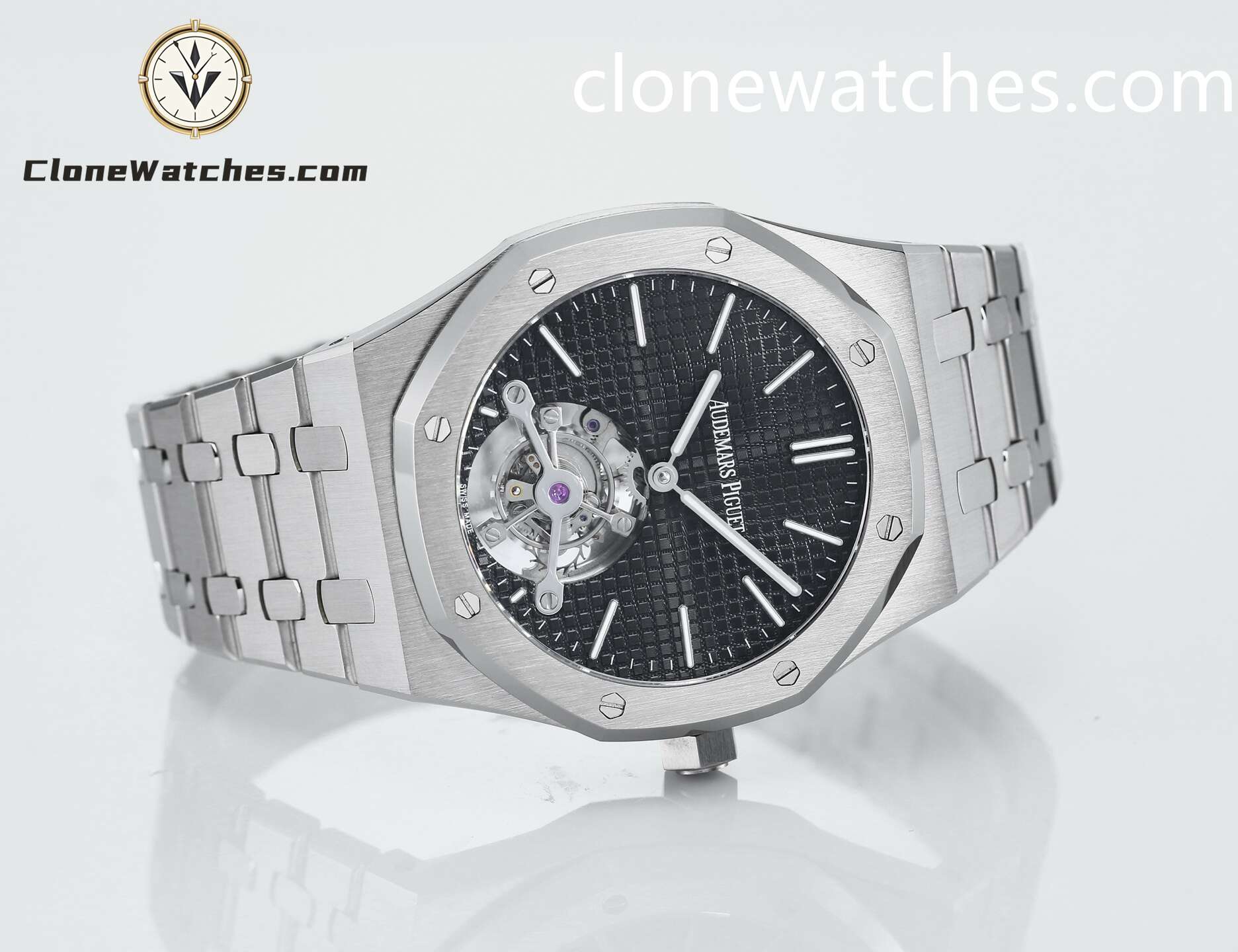 Audemars Piguet Super Clone Watches 1:1 Royal Oak 26512ST Black Tourbillon Dial 41mm - Image 4