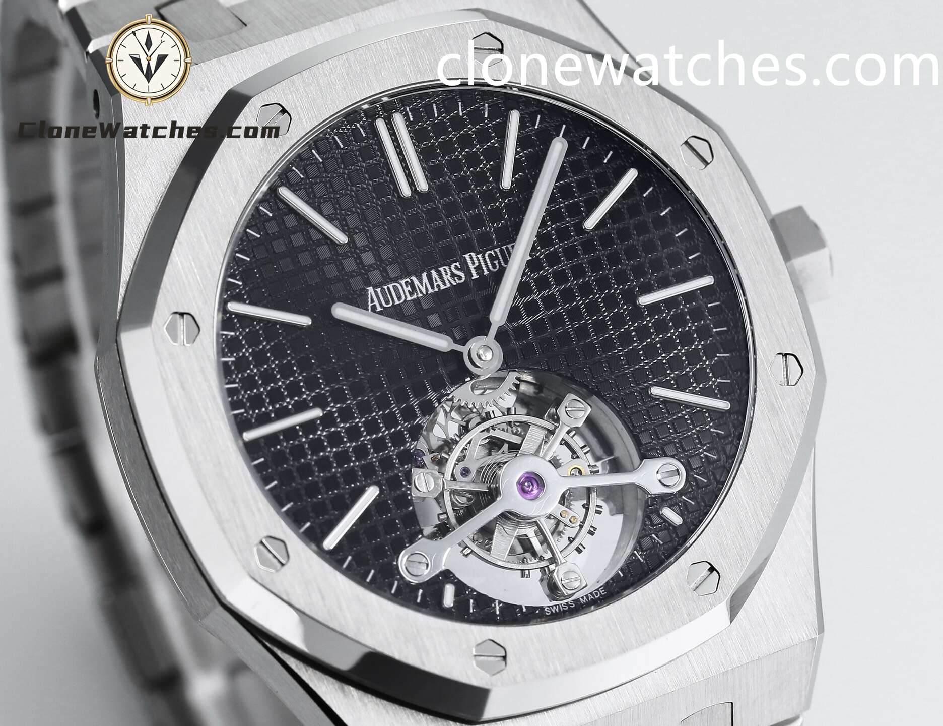 Audemars Piguet Super Clone Watches 1:1 Royal Oak 26512ST Black Tourbillon Dial 41mm - Image 5