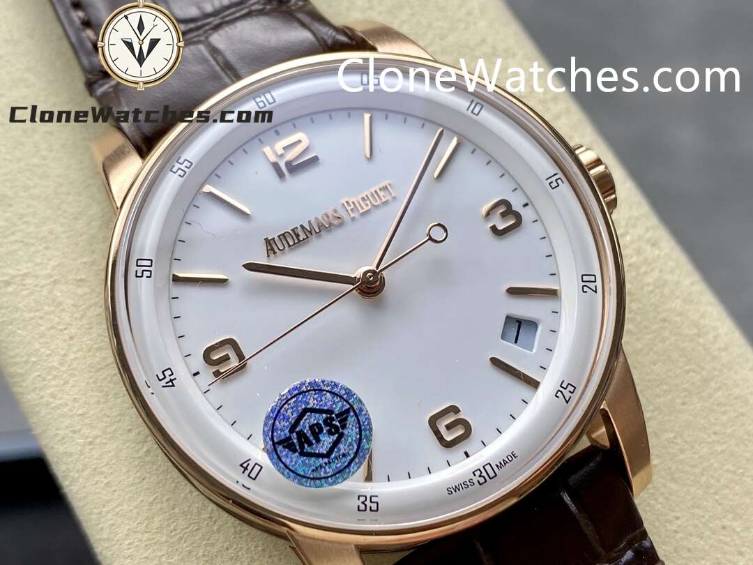 Audemars Piguet Super Clone Watches 1:1 Code 11.59 by Rose Gold 15210OR White Dial 41MM - Image 2