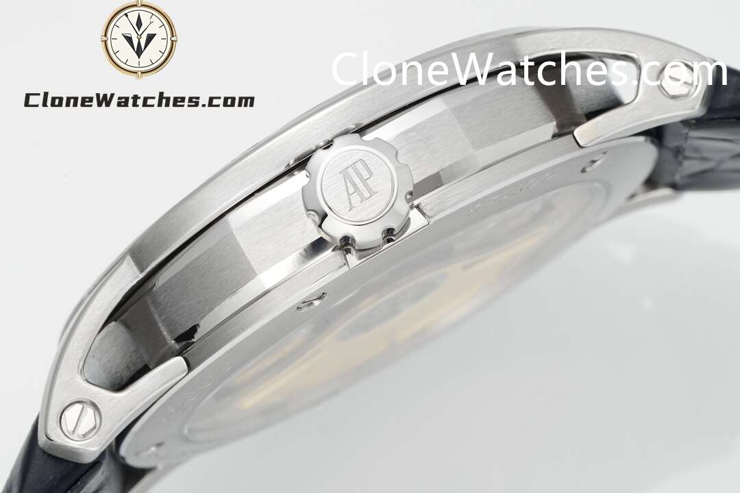 Audemars Piguet Super Clone Watches 1:1 Code 11.59 by 15210BC Black Dial 41MM Leather Strap - Image 7