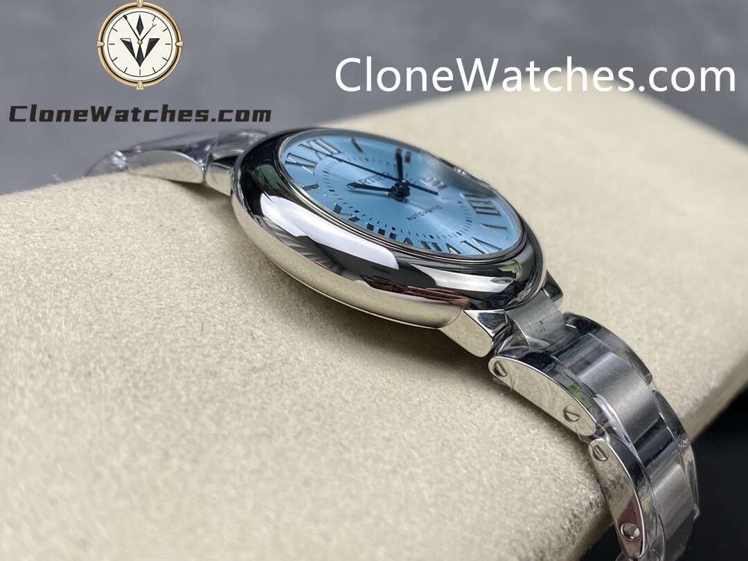 Cartier Super Clone Watches 1:1 Ballon Bleu de WSBB0062 Blue Dial Roman Scale 33mm - Image 6