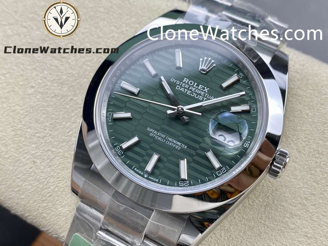 Rolex Super Clone Watches 1:1 DateJust Green Dial M126300 – 0021 Oyster 41MM 3235 Movement - Image 3