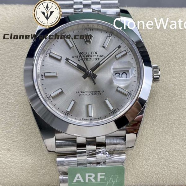 Super Clone Watches – Rolex DateJust Silver Dial m126300-0008