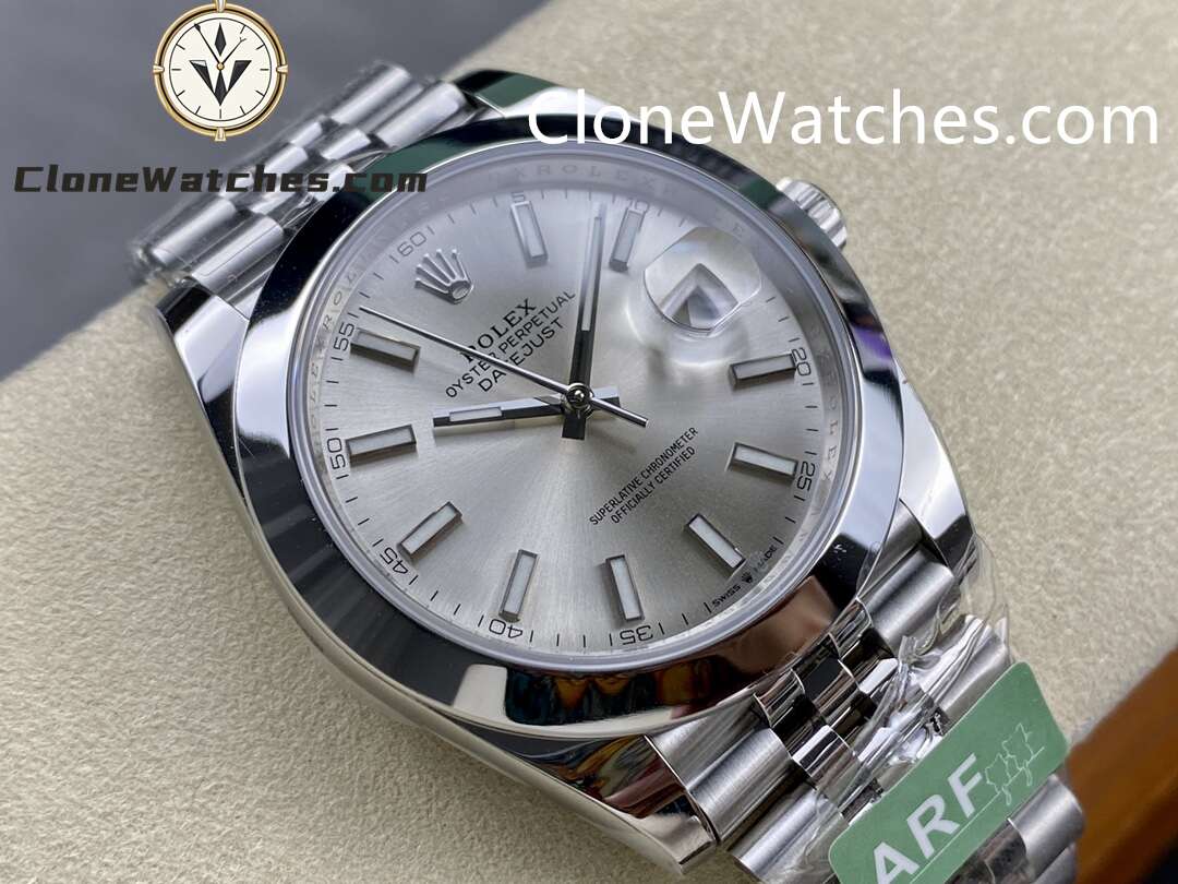 Rolex Super Clone Watches 1:1 DateJust Silver Dial m126300-0008 Jubilee 41MM 3235 Movement - Image 2