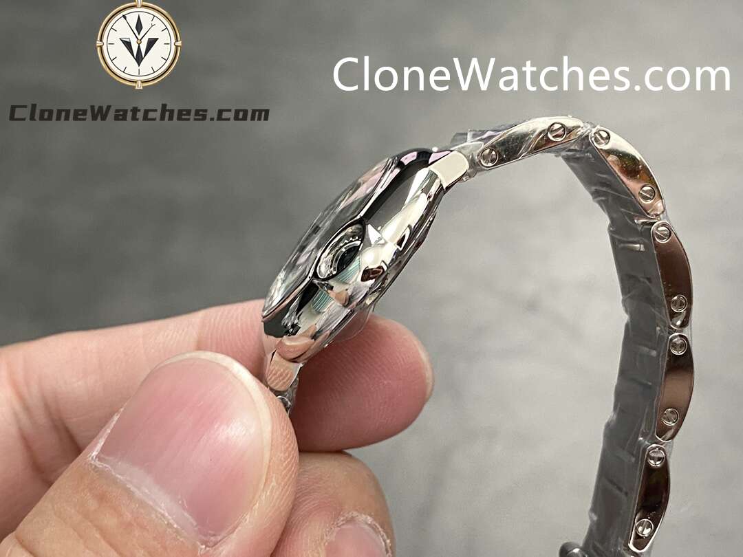 Cartier Super Clone Watches 1:1 Ballon Bleu de WE902073 Silver Plated Dial 28mm - Image 6