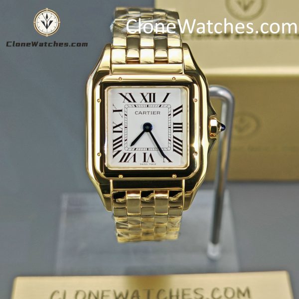 Cartier Super Clone Watches 1:1 PANTHÈRE DE CARTIER White Dial 27mm x37mm WGPN0009