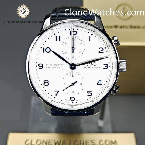 IWC Super Clone Watches 1:1 Portugieser Chronograph Silver Dial 41MM IW371605